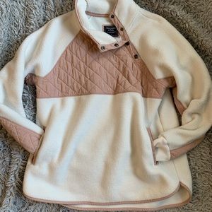 Cream and pink Sherpa